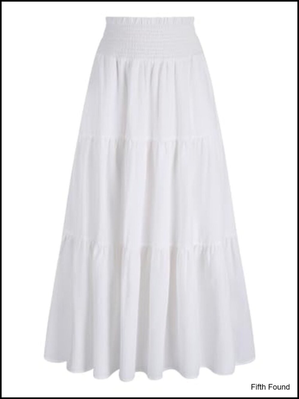 Women's Flowy Smocked High Waist Boho Maxi Skirt